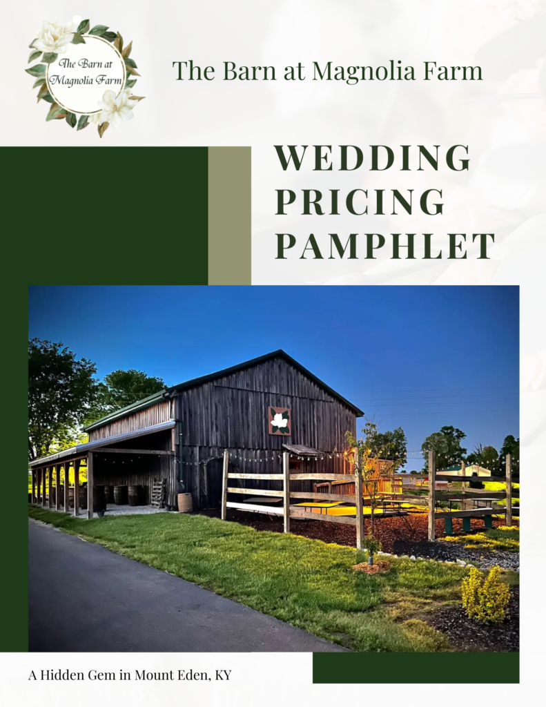 Wedding Pricing - The Barn at Magnolia Farm